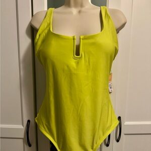 Kona Sol Yellow One Piece Swimsuit